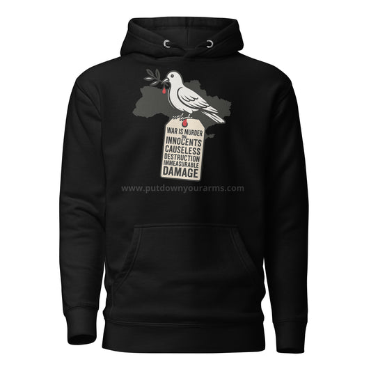 War Is Murder dove protest graphic unisex hoodie