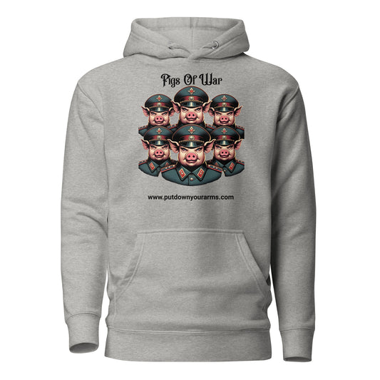 Power Greed War Oink anti-war graphic unisex hoodie